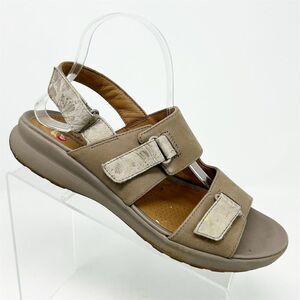 Clarks Unstructured Brown Leather Slingback Sandals Size 9 Casual Comfort
